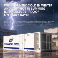 Conteneur de centre de données préfabriqué extérieur étanche et anti-poussière, solution informatique tout-en-un avec UPS et refroidissement, modulaire 20FT/40FT en stock