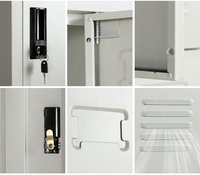 Hôpital école appartement chambre ménage hôtel meubles tissu de rangement Almirah acier armoire métal 12 portes casier armoire