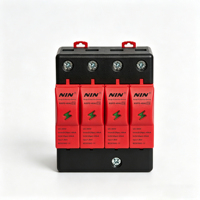 Parafoudre basse tension NIN SPD DC 1000V 500V 10kA~40kA 3P+N Type T1+T2 en plastique pour protection foudre PV OBO