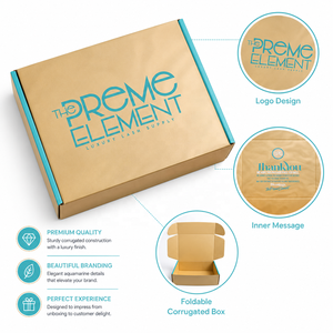 Caja de Embalaje de Papel Corrugado Ecológica para Envíos por Correo, con Logotipo Personalizado Impreso, para Embalaje de Productos de Cuidado de la Piel/Belleza/Ropa - Product Image 3