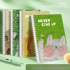 Quaderno a spirale quadrato con copertina fumetto, carino, formato A5, con pagine a righe orizzontali, spesso, per appunti e diario - Product Image 1