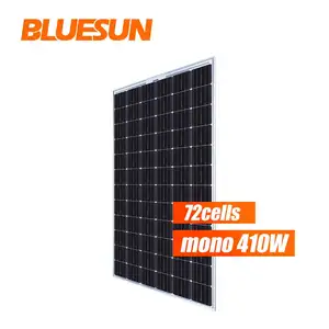 Üst marka BLUESUN 400W 410W Bifacial çift cam Mono GÜNEŞ PANELI 400W 410W güneş panelleri satış için