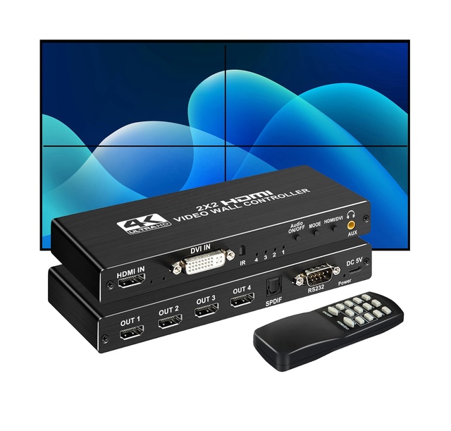 SYONG High Quality 2x2 4K 30Hz 1080P 1 in 4 Out HDMI TV Video Wall Processor Controller 1x2 1x3 1x4 Model Displays Controller