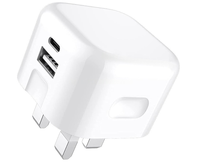 Katlanabilir İngiltere/ABD Fişli 20W/35W PD QC3.0 USB-C ve USB Cep Telefonu Duvar Şarj Cihazı, Çevre Dostu ABS Malzemeli