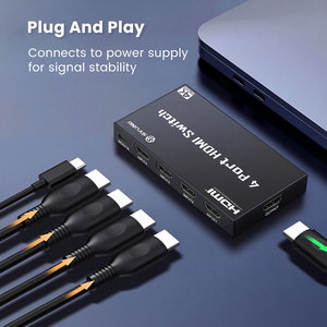 Commutateur HDMI SYONG 4 entrées 1 sortie avec IR 4K30Hz, HDMI 1.4 HDCP1.3 HDR 3D Dolby Vision avec télécommande IR pour téléviseur LED, PS4, <span class=keywords><strong>PC</strong></span>, moniteur, ordinateur portable - Product Image 4