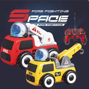 Véhicule télécommandé 4 en 1 : <span class=keywords><strong>Camion</strong></span> de pompiers, Excavatrice, Modèle RC 4 canaux, Véhicule d'ingénierie spatiale, Jouets de voiture télécommandés - Vente chaude - Product Image 2