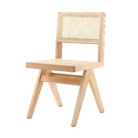 Chaises de salle à manger en rotin modernes pour intérieur, dossier en cannage, mobilier de restaurant et de loisirs