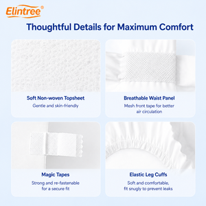 <span class=keywords><strong>Couche</strong></span> pour <span class=keywords><strong>adulte</strong></span> Elintree ultra-fine avec noyau SAP complet, jetable, fabricants, vente chaude, <span class=keywords><strong>couche</strong></span> pour incontinence <span class=keywords><strong>adulte</strong></span> avec protection anti-fuite 3D - Product Image 5