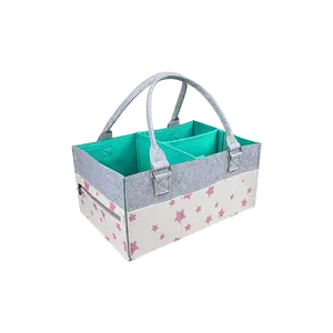 KUYUE sevimli bebek fil caddy bezi sepeti keçe sepeti için kullanılabilir hediyeler piknik bezi caddy