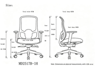 Chaise de bureau ergonomique en maille à accoudoirs fixes, style populaire, pour ordinateur, bureau à domicile, personnel, conférence, dortoir, étudiant