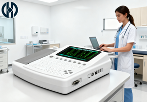 Appareil médical ECG 12 pistes de haute qualité avec écran tactile couleur HD 7 pouces, interprétation automatique et batterie au lithium rechargeable - Product Image 5