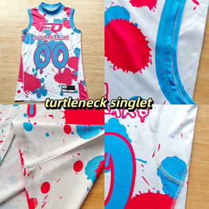 Maillot de football américain 7v7 à col roulé, personnalisé, entièrement sublimé, motif crâne, style streetwear, compression, Pure Youth - Product Image 6
