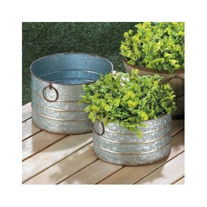 Round Cylinder Simple Nordic Cement Flower <b>Pot</b> Planter Nordic Flower <b>Pot</b> With Iron Stand - Product Image 3