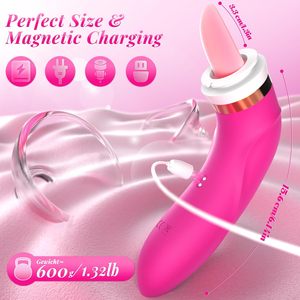 Klitoris-Lecker Zungenvibrator Nippel-Stimulator Orgasmus <span class=keywords><strong>Vagina</strong></span>-Saugvibrator Sexspielzeug für Frauen Weiblicher G-Punkt Dildo-<span class=keywords><strong>Vibrator</strong></span> - Product Image 4