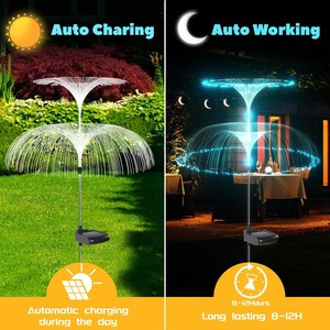 Lámpara Decorativa Solar LED con Forma de Medusa para Jardín, Resistente al Agua - Product Image 4