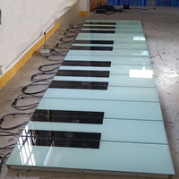 Tapis de piano interactif à LED, personnalisé, couleur changeante, pour sol de danse, éclairage interactif, pour divertissement des personnes