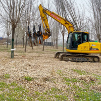 Machine de transplantation d'arbres pour excavatrices de 5 à 10 tonnes, moteur principal, garantie 1 an, 500 kg, fabriqué à Shandong Jining, inspection vidéo