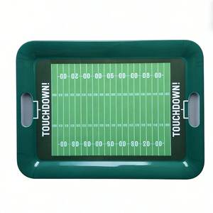 Plateau <span class=keywords><strong>de</strong></span> service en mélamine sur le thème du football américain <span class=keywords><strong>de</strong></span> 19,5 pouces, plateau décoratif pour les fans <span class=keywords><strong>de</strong></span> sport, fête/salle <span class=keywords><strong>de</strong></span> jeux - Product Image 2
