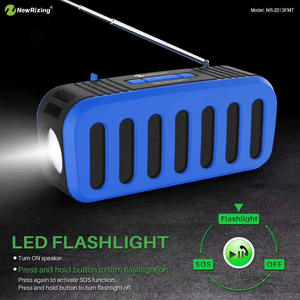 Altavoz con energía solar para deportes al aire libre, portátil, inalámbrico, con ranura para tarjeta, linterna, lámpara de iluminación - Product Image 6