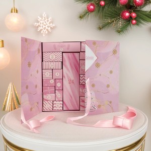 24-grid pink Foldable Christmas Compartment Self-erecting Blind <b>Box</b> with Four-color Printing and Embossing - Product Image 3