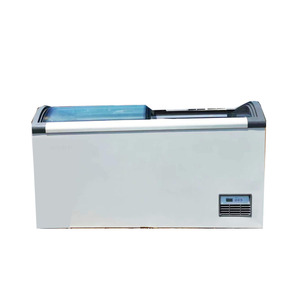 Réfrigérateur d'affichage commercial 220V 110V supermarché combiné congélateur haut coulissant verre boeuf fruits de mer surgélation climat frais - Product Image 4