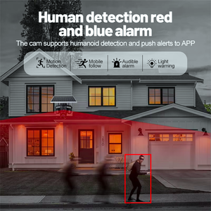 屋外12MP <span class=keywords><strong>3</strong></span>軸PTZソーラー4G防犯カメラ 双方向音声 CMOSセンサー IP66防水 360度視野 ナイトビジョン監視 - Product Image 4