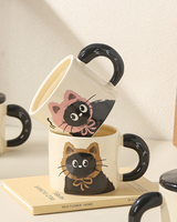 Tasse à café en céramique de style moderne Ins cuillère à couvercle cadeaux d'affaires mignons pour hommes femmes utilisation de bureau à domicile tasses en céramique thermique