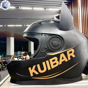 Escultura de Fibra de Vidrio Personalizada de Casco a Tamaño Real para Exteriores, Quiosco de Café, Área Escénica, Camión de Comida Grande - Product Image 5