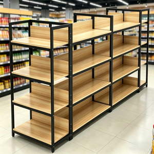Custom Commercial Wooden <b>Shelves</b> Supermarket Display <b>Rack</b> for Winery Red Wine Display <b>Rack</b> - Product Image 4