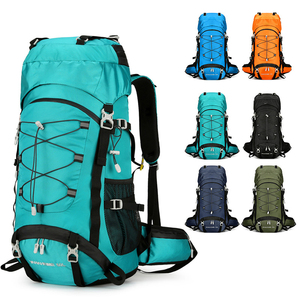 Nhà Máy Tùy Chỉnh Thiết Kế Mới Không Thấm Nước Leo Núi Leo Núi Ba Lô 60L + 5L Du Lịch Ngoài Trời Đi Bộ Đường Dài Ba Lô Với Che Mưa - Product Image 2