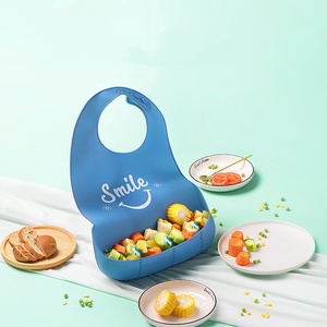 100% bavoirs ajustables de qualité alimentaire 3D grand <span class=keywords><strong>bavoir</strong></span> confortable en <span class=keywords><strong>silicone</strong></span> souple pour bébé <span class=keywords><strong>adulte</strong></span> - Product Image 4