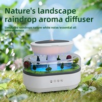 Diffuseur d'arômes Raindrop Micro Landscape, nébuliseur silencieux avec fonction de minuterie, humidificateur domestique pour chambre à coucher