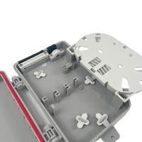 6 Core Fiber Optic Distribution Box Wall Mount FTTH Terminal with SC LC Adapter & Pigtail ABS UV Resistant for FTTX Network