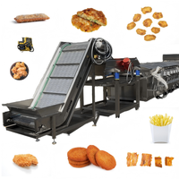 Productielijn voor automatische frituurapparatuur van roestvrij staal voor aardappelchips, frieten en maïs snacks