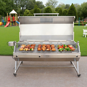 TOSHINE <span class=keywords><strong>Asador</strong></span> de Gas para Barbacoa, Grande, Ajustable, de Acero Inoxidable, con Doble Quemador, para Cerdo y Cordero, para Uso Comercial en Exteriores - Product Image 6