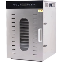 Déshydrateur industriel d'oignons et de pommes de terre FD-16B 220V 110V, 16 plateaux, acier inoxydable, machine de séchage des aliments et des légumes