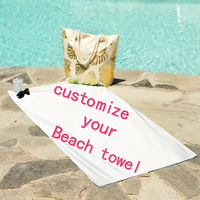 Meilleure vente Oem serviette de plage motif imprimé personnalisé taille populaire sans sable sublimation serviette de plage en microfibre vierge avec LOGO