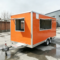 Remorque alimentaire mobile en fibre de verre colorée, homologuée Magic Mirror, pour grillades, poulet rôti, grillades au four, Candy Barbadose