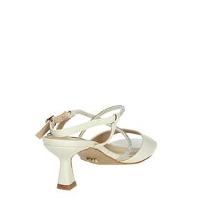 Sandali con Tacco da Donna Miabelle MB168 Bianco Polvere con Cinturino alla Caviglia per Matrimonio - Product Image 3