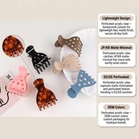WEINI Vente en gros Pinces à cheveux en acrylique perforées Nids d'abeilles Couleurs mates Vintage Hawaïennes Accessoires pour cheveux pour femmes Personnalisation OEM