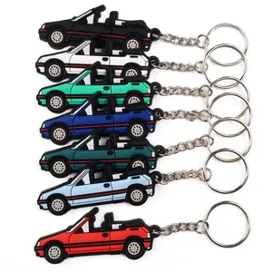 Designer key chains new low price pvc soft plastic custom rubber car brand motorcycle keychain