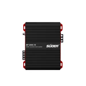 Suoer BP-2000 Monoblock Class D Car Amplifier 12V Auto RMS Power With Single Channel Crossovers