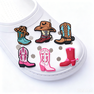 Breloques de chaussures en gros avec drapeau dominicain, design personnalisé, en caoutchouc PVC, pour sabots, décoration de chaussures, bracelets, style designer Bling - Product Image 3