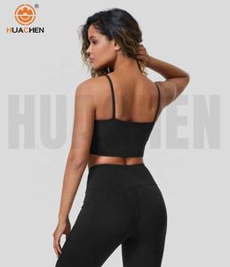 Top Corto Sin Mangas Personalizado <span class=keywords><strong>de</strong></span> Fábrica, Resistente al <span class=keywords><strong>Pelo</strong></span> <span class=keywords><strong>de</strong></span> Mascotas, Acolchado, para Yoga, Estilo Casual, con Soporte para el Pecho, Elástico en Cuatro Direcciones - Product Image 2