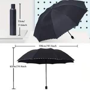 Parapluie d'affaires portable super grand format, 23 pouces, 3 plis, nouveau design, avec logo - Product Image 2