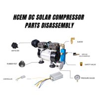 Système d'aération d'eau profonde à énergie solaire Compresseur d'air sans huile Pompe diffuseur 30LPM avec contrôleur pour étangs de 0,5 acre