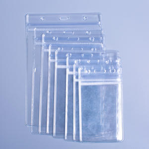 Haute qualité Transparent <span class=keywords><strong>PVC</strong></span> ID Badge porte-carte multi-taille exposition verticale carte manches en gros Polyester lanière - Product Image 3
