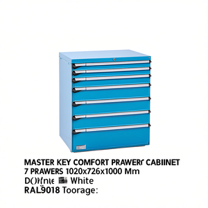 Fami Master Key Comfort <b>Drawer</b> Cabinet 7 <b>Drawers</b> 1020x726x1000 Mm Pure White Ral9010 <b>Tool</b> Storage - Product Image 2