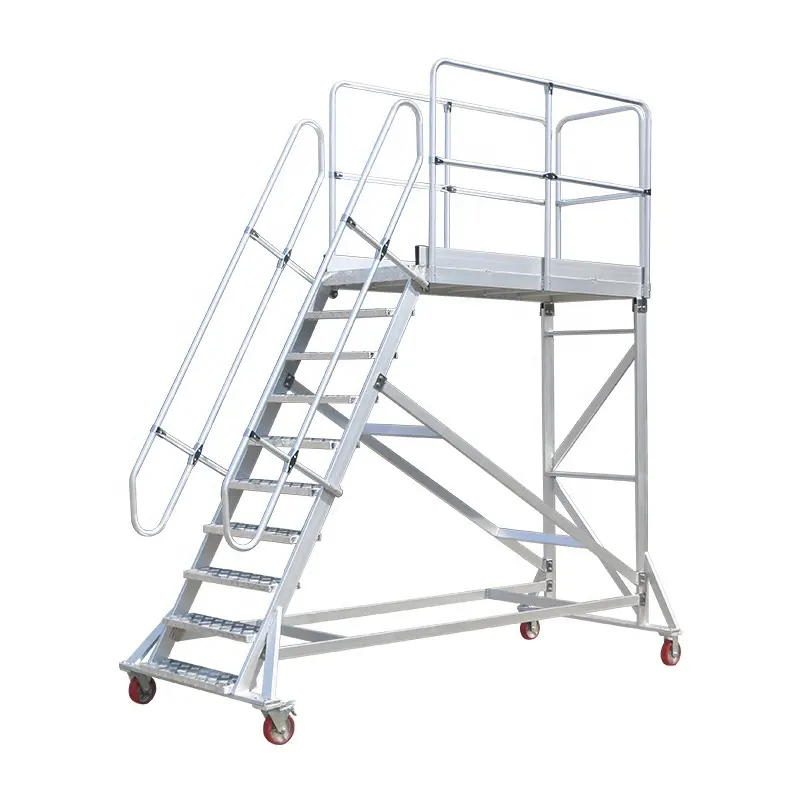 Veiligheids Hek Werkbank Industriële Ladders Voor Luchtliften Laden En Lossen Vrachtwagen Rek Ladder Aluminium Ladder