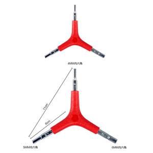 Clé hexagonale en Y Antuke 4 5 6 mm, outil de réparation de vélo, outil manuel, jeu de tridents métalliques, kit d'entretien pour le cyclisme - Product Image 5